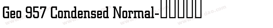 Geo 957 Condensed Normal字体转换